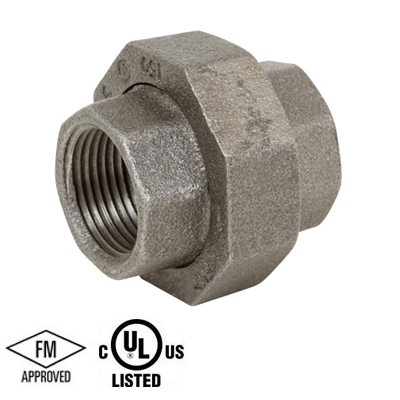 1-1/4 in. NPT Threaded Union (Brass Seat) - 150# Black Malleable Iron Pipe Fitting - UL/FM Questions & Answers