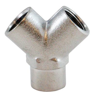 1/4 in. Female Pipe Wye - FIP x FIP x FIP - NPT Threads - 1200 PSI Max - Nickel Plated Brass Pipe Fitting Questions & Answers